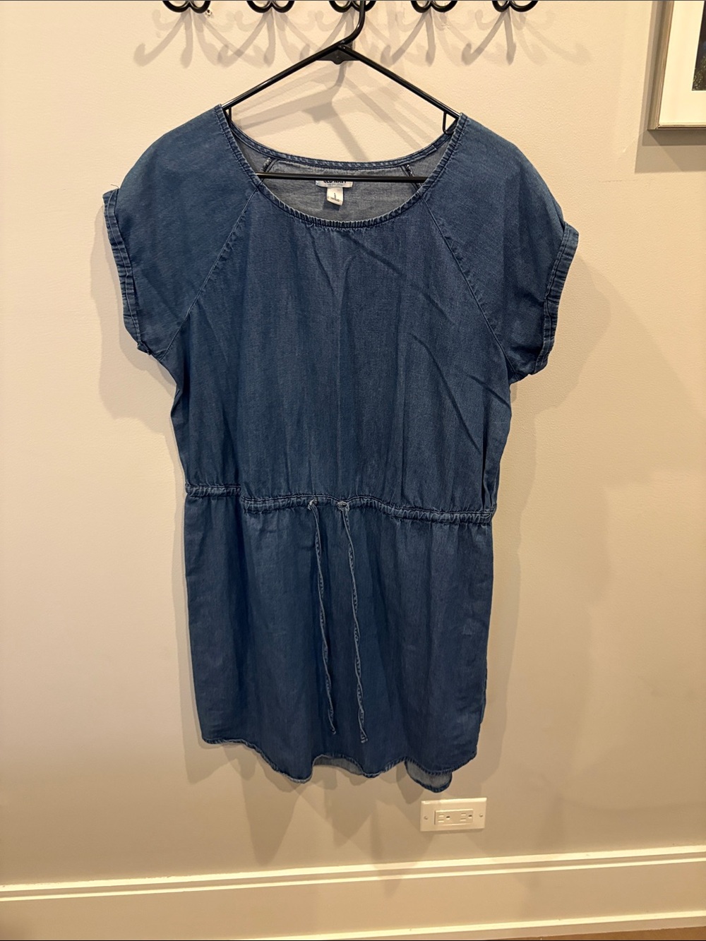 Old Navy Blue Chambray Drawstring dress